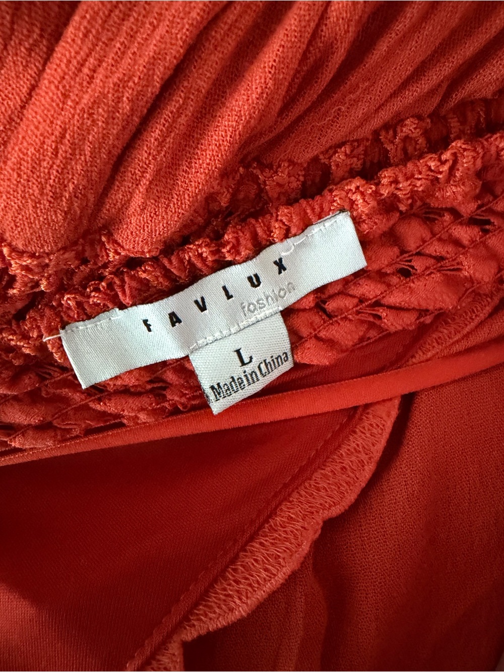 Burnt Orange Crochet Bodice Spaghetti Strap Dress - Picture 4 of 4
